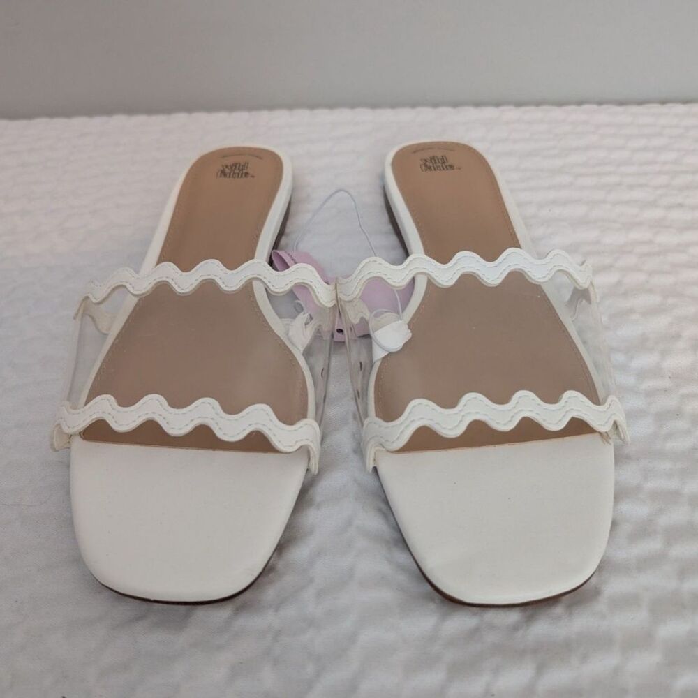 Women's Ingrid White Slide Sandals -Wild Fable- Size 10